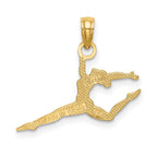 FJC Finejewelers 10 kt Yellow Gold Solid Polished Gymnast Charm 8 x 21 mm