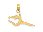 FJC Finejewelers 10 kt Yellow Gold Solid Polished Gymnast Charm 8 x 21 mm