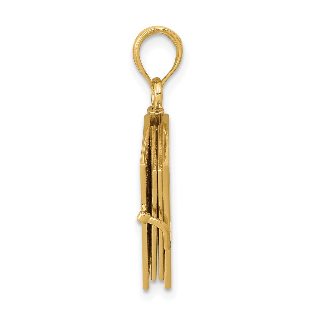 FJC Finejewelers 10 kt Yellow Gold 3D Lords Prayer Bible Charm 25 x 11 mm