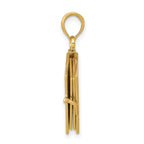 FJC Finejewelers 10 kt Yellow Gold 3D Lords Prayer Bible Charm 25 x 11 mm