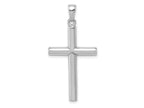 FJC Finejewelers 10 kt White Gold Themed Polished Cross Charm 35 mm x 18 mm