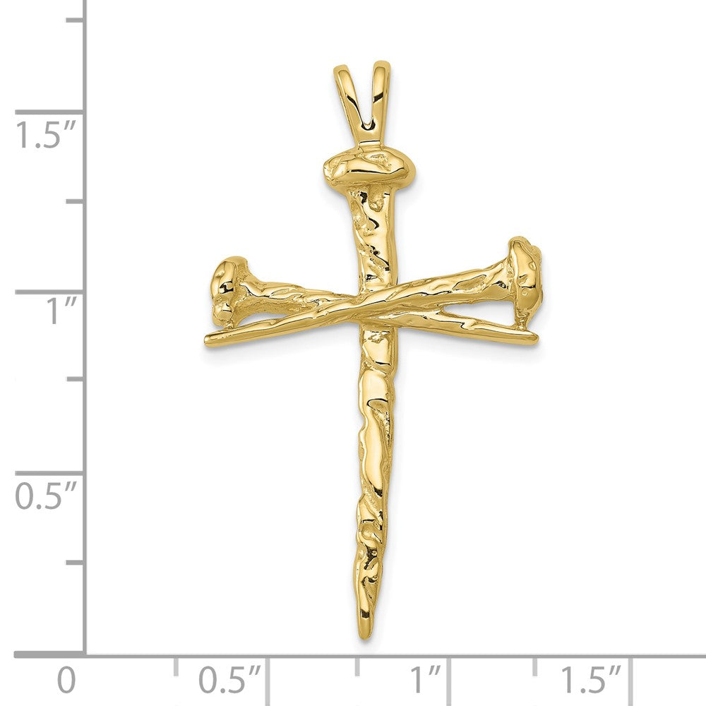 FJC Finejewelers 10 kt Yellow Gold Polished Cross Charm 42 x 25 mm