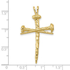 FJC Finejewelers 10 kt Yellow Gold Polished Cross Charm 42 x 25 mm