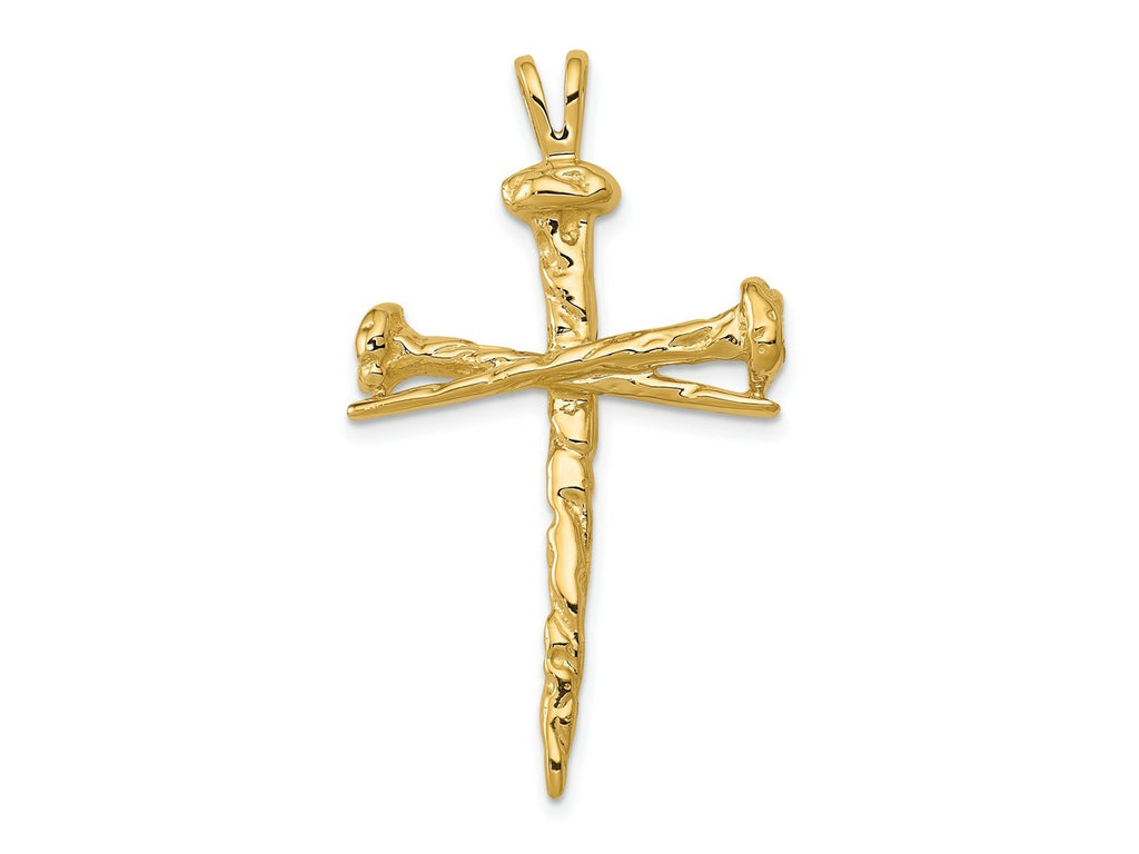 FJC Finejewelers 10 kt Yellow Gold Polished Cross Charm 42 x 25 mm