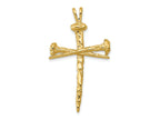 FJC Finejewelers 10 kt Yellow Gold Polished Cross Charm 42 x 25 mm