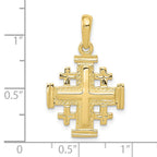 FJC Finejewelers 10 kt Yellow Gold Jerusalem Cross Charm 30 x 24 mm
