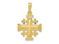 FJC Finejewelers 10 kt Yellow Gold Jerusalem Cross Charm 30 x 24 mm