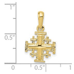 FJC Finejewelers 10 kt Yellow Gold Jerusalem Cross Charm 23 x 12 mm