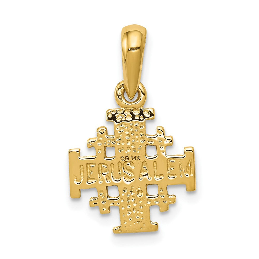FJC Finejewelers 10 kt Yellow Gold Jerusalem Cross Charm 23 x 12 mm