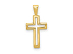 FJC Finejewelers 10 kt Yellow Gold Cross Charm 19 x 10 mm