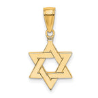 FJC Finejewelers 10 kt Yellow Gold Polished Star of David Charm 21 x 11 mm