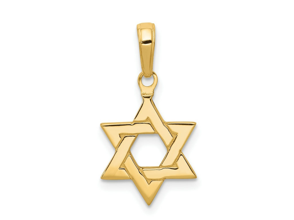 FJC Finejewelers 10 kt Yellow Gold Polished Star of David Charm 21 x 11 mm