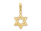 FJC Finejewelers 10 kt Yellow Gold Polished Star of David Charm 21 x 11 mm