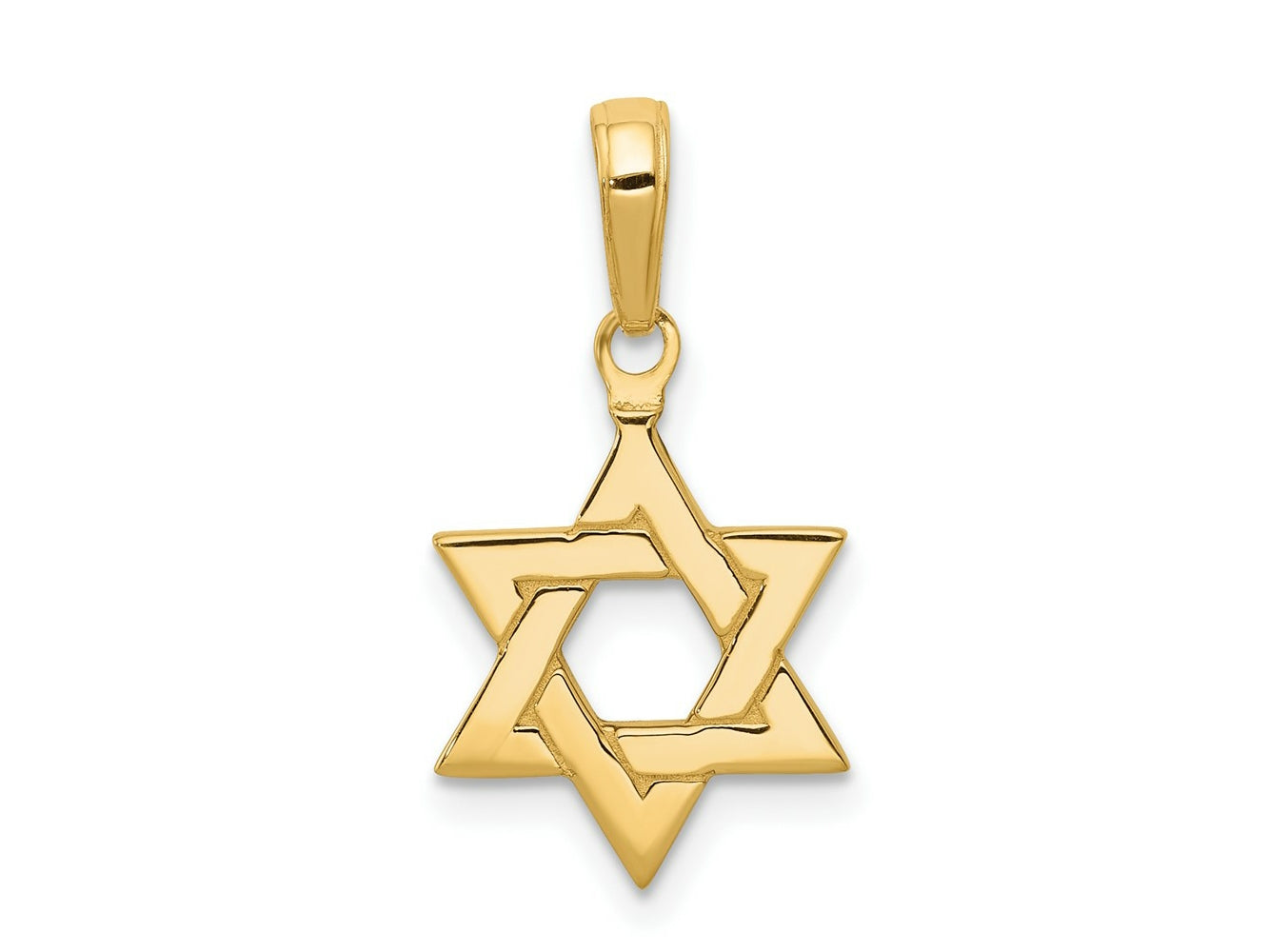 FJC Finejewelers 10 kt Yellow Gold Polished Star of David Charm 21 x 11 mm