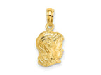 FJC Finejewelers 10 kt Yellow Gold Girl Head Charm 15 x 8 mm