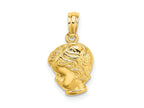 FJC Finejewelers 10 kt Yellow Gold Boy Head Charm 15 x 9 mm
