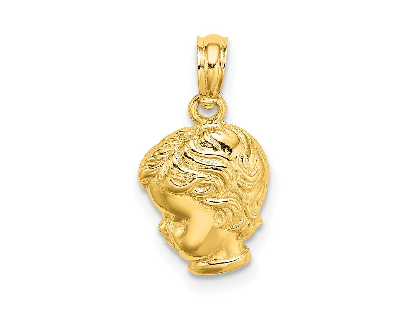 FJC Finejewelers 10 kt Yellow Gold Boy Head Charm 15 x 9 mm