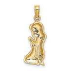 FJC Finejewelers 10 kt Yellow Gold Praying Girl Charm 21 x 8 mm