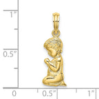 FJC Finejewelers 10 kt Yellow Gold Praying Boy Charm 20 x 8 mm