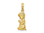 FJC Finejewelers 10 kt Yellow Gold Praying Boy Charm 20 x 8 mm