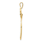 FJC Finejewelers 10 kt Yellow Gold Double Dolphins Charm Holder Charm 35 x 25 mm