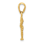 FJC Finejewelers 10 kt Yellow Gold 3-D Cactus Charm 26 x 14 mm
