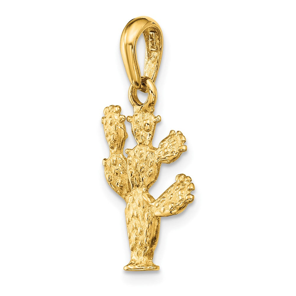 FJC Finejewelers 10 kt Yellow Gold 3-D Cactus Charm 26 x 14 mm