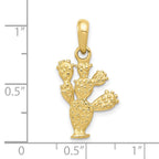 FJC Finejewelers 10 kt Yellow Gold 3-D Cactus Charm 26 x 14 mm