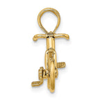 FJC Finejewelers 10 kt Yellow Gold 3-D Moveable Bicycle Charm 13 x 8 mm