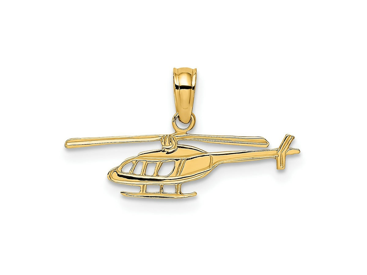 FJC Finejewelers 10 kt Yellow Gold Helicopter Charm 6 x 21 mm