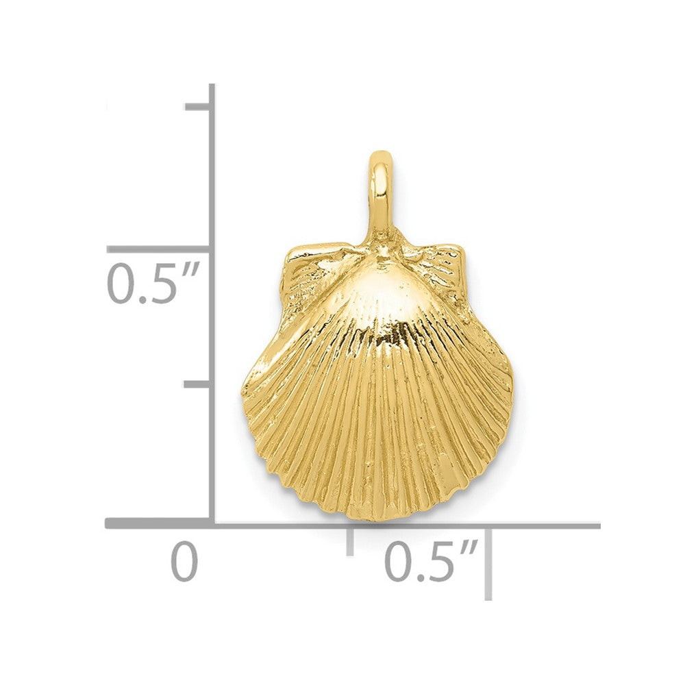 FJC Finejewelers 10 kt Yellow Gold Seashell Charm 18 x 12 mm
