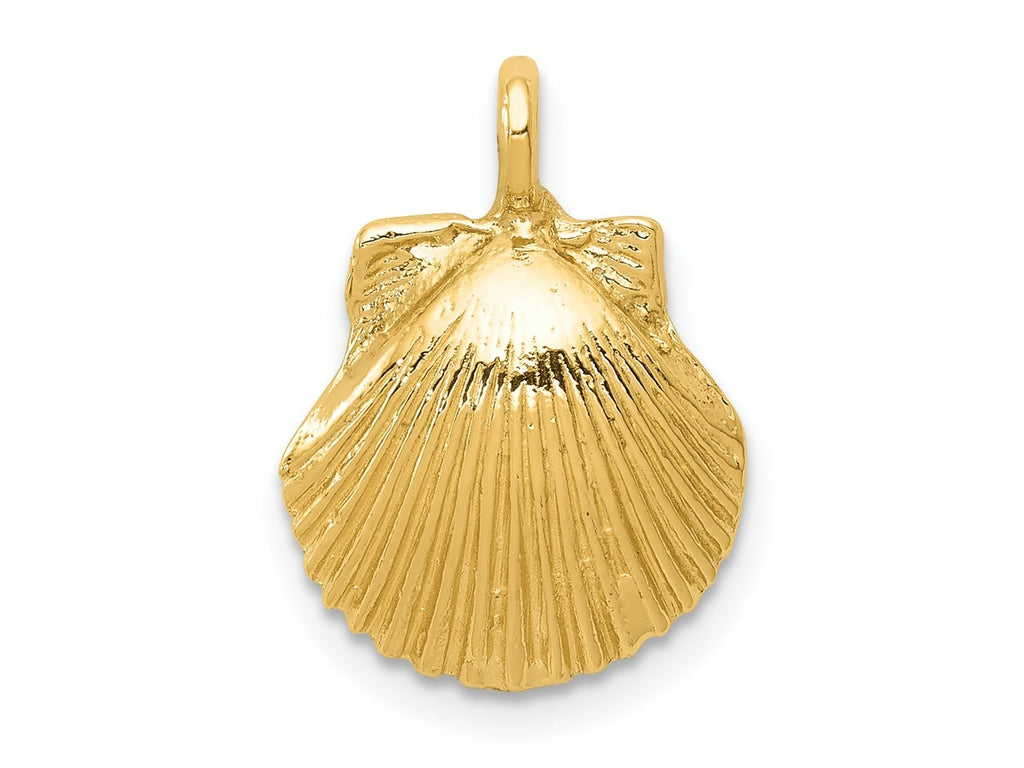 FJC Finejewelers 10 kt Yellow Gold Seashell Charm 18 x 12 mm