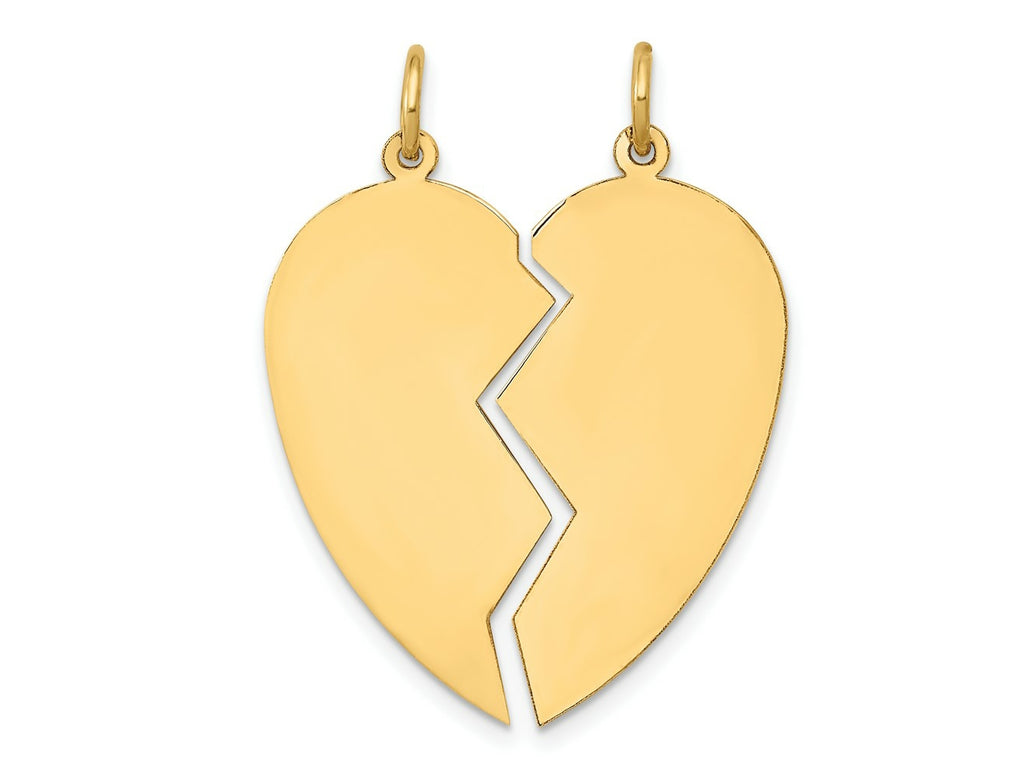 FJC Finejewelers 10 kt Yellow Gold 2 piece Heart Charm Set 33 x 24 mm