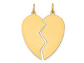 FJC Finejewelers 10 kt Yellow Gold 2 piece Heart Charm Set 33 x 24 mm