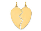 FJC Finejewelers 10 kt Yellow Gold 2 piece Heart Charm Set 33 x 24 mm