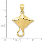 FJC Finejewelers 10 kt Yellow Gold Stingray Charm 27 x 18 mm