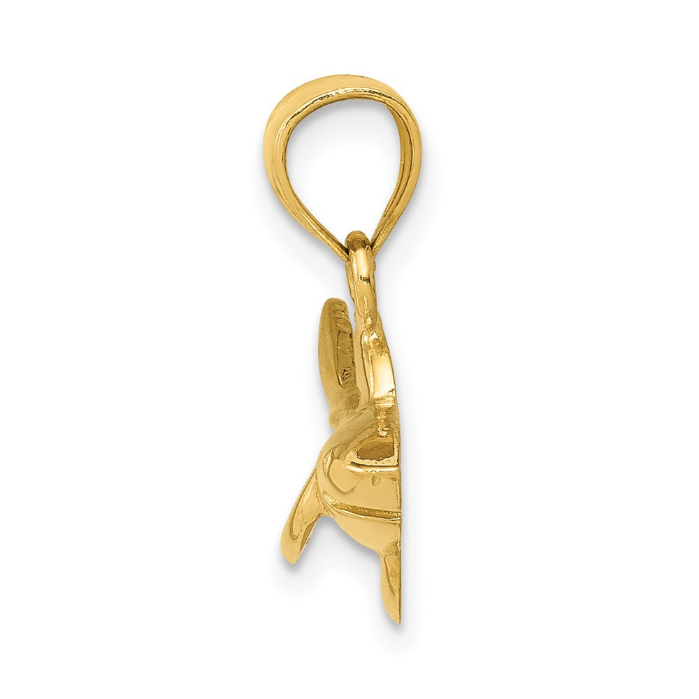 FJC Finejewelers 10 kt Yellow Gold Shark Charm 18 x 24 mm