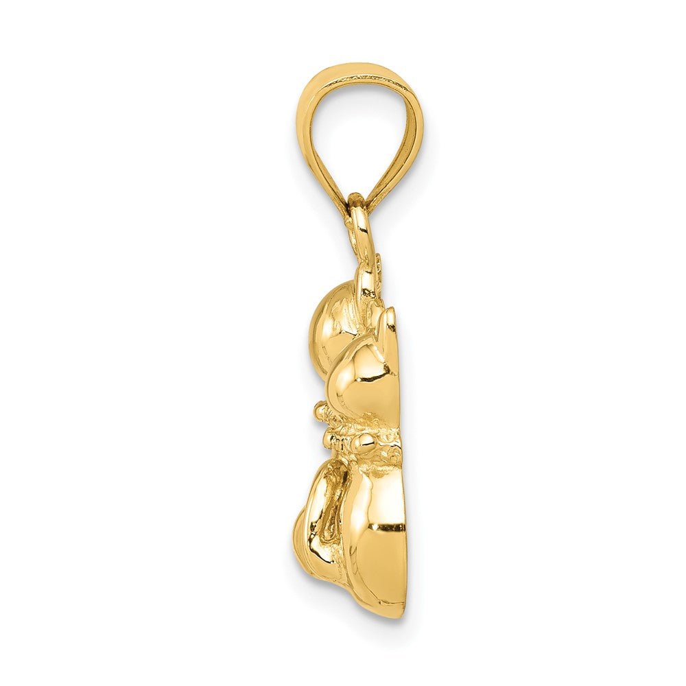 FJC Finejewelers 10 kt Yellow Gold Cat Charm 23 x 12 mm