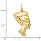 FJC Finejewelers 10 kt Yellow Gold Nefertiti Charm 30 x 16 mm