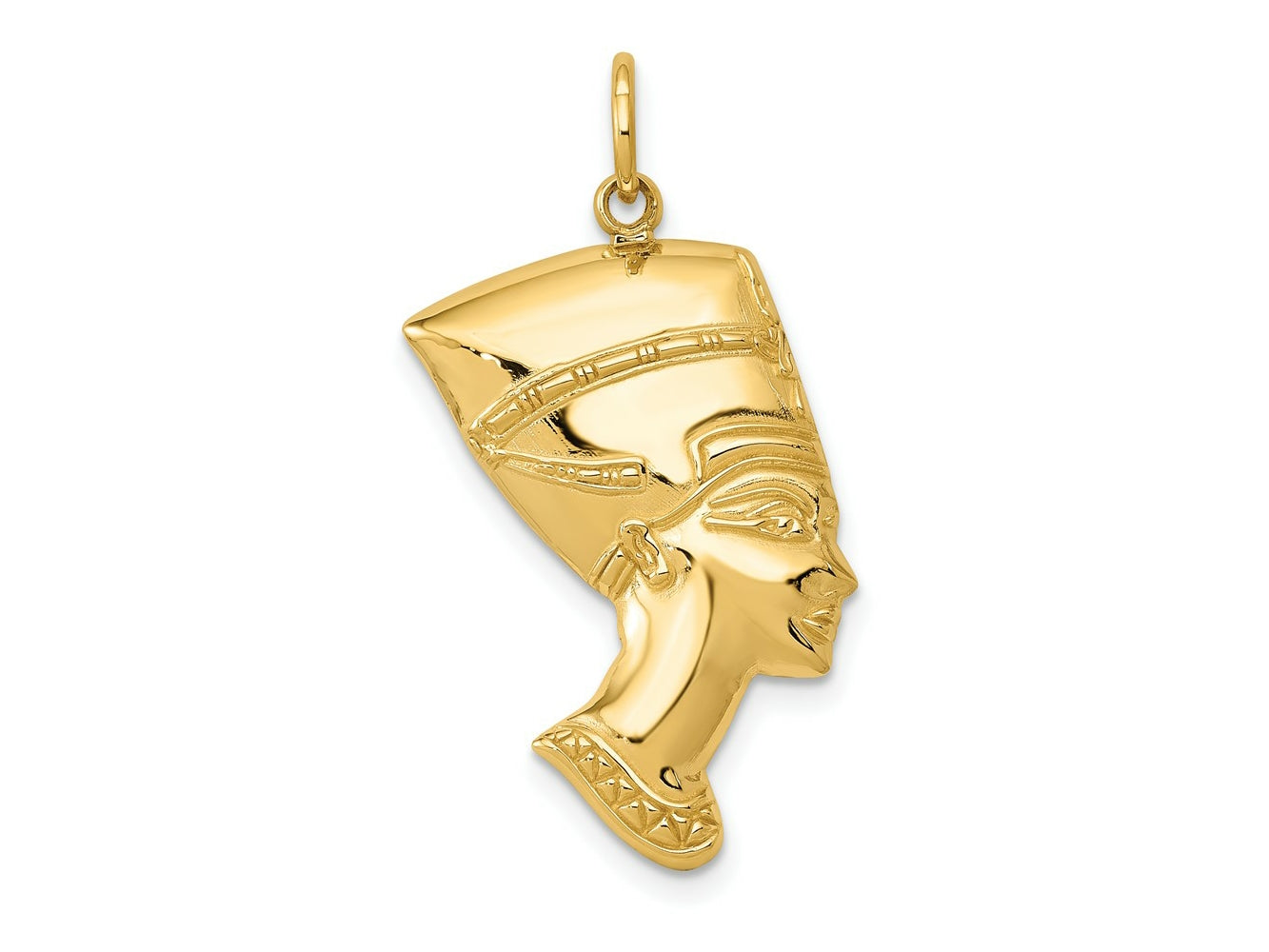 FJC Finejewelers 10 kt Yellow Gold Nefertiti Charm 30 x 16 mm