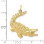 FJC Finejewelers 10 kt Yellow Gold Alligator Charm 31 x 23 mm