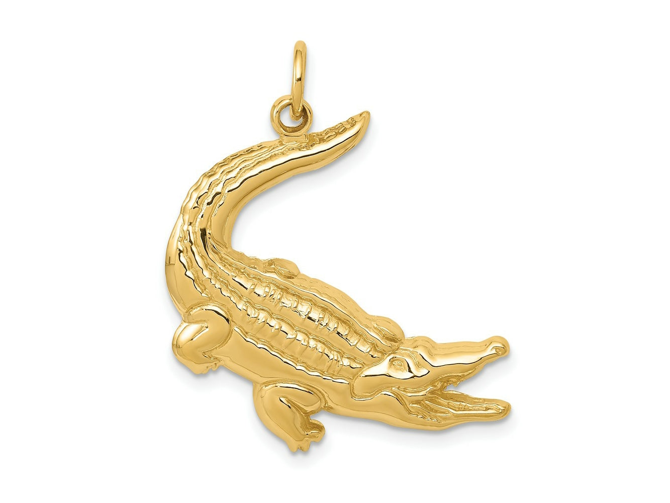 FJC Finejewelers 10 kt Yellow Gold Alligator Charm 31 x 23 mm