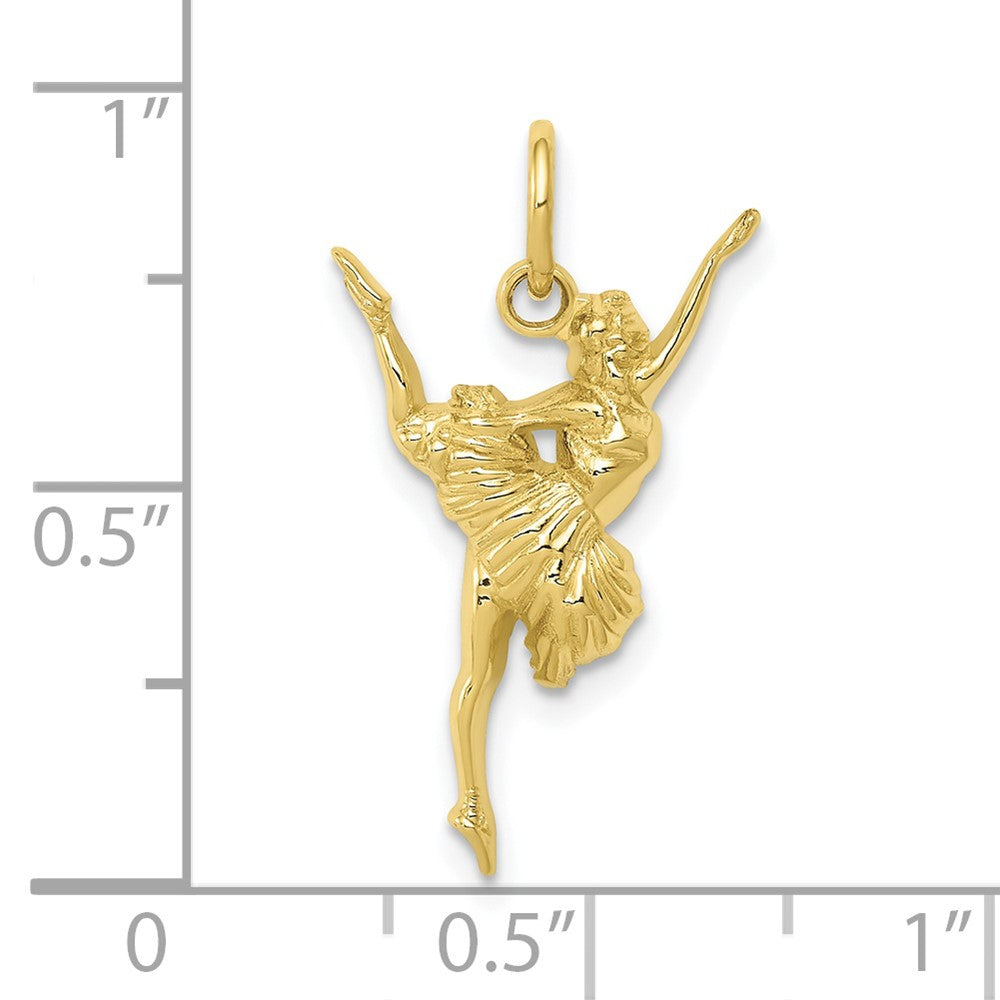 FJC Finejewelers 10 kt Yellow Gold Ballerina Charm 21 x 13 mm
