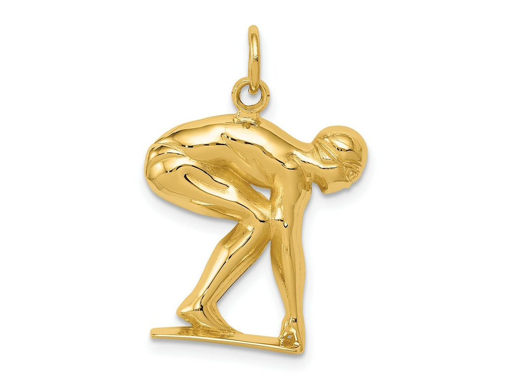 FJC Finejewelers 10 kt Yellow Gold Swimmer/diver Charm 26 x 18 mm