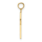 FJC Finejewelers 10 kt Yellow Gold RN Caduceus Cross Charm 18 x 12 mm