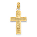 FJC Finejewelers 10 kt Yellow Gold RN Caduceus Cross Charm 18 x 12 mm
