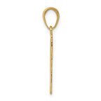 FJC Finejewelers 10 kt Yellow Gold Polished Cross Charm 24 x 12 mm