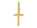 FJC Finejewelers 10 kt Yellow Gold Polished Cross Charm 24 x 12 mm