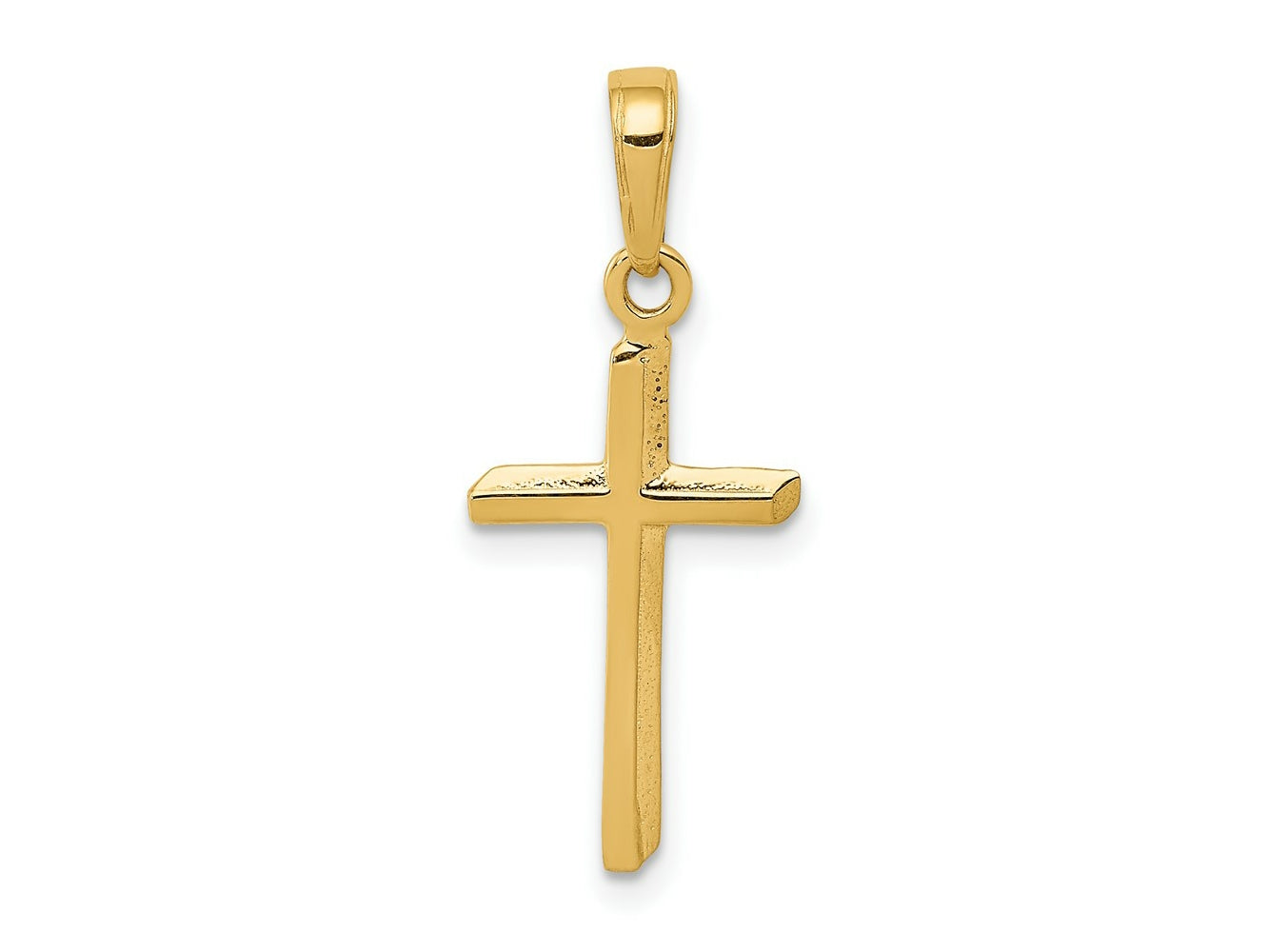 FJC Finejewelers 10 kt Yellow Gold Polished Cross Charm 24 x 12 mm