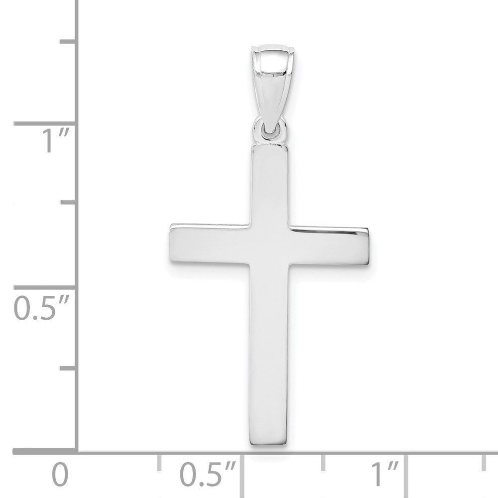 FJC Finejewelers 10 kt White Gold Themed Cross Charm 50.25 mm x 15 mm